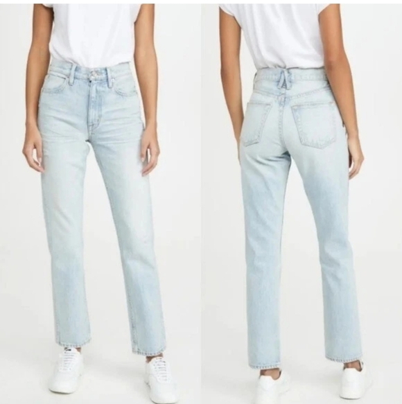 SLVRLAKE Denim - SLVRLAKE New Virginia Slim Love Song Light Wash High Rise Straight Jeans SZ 31